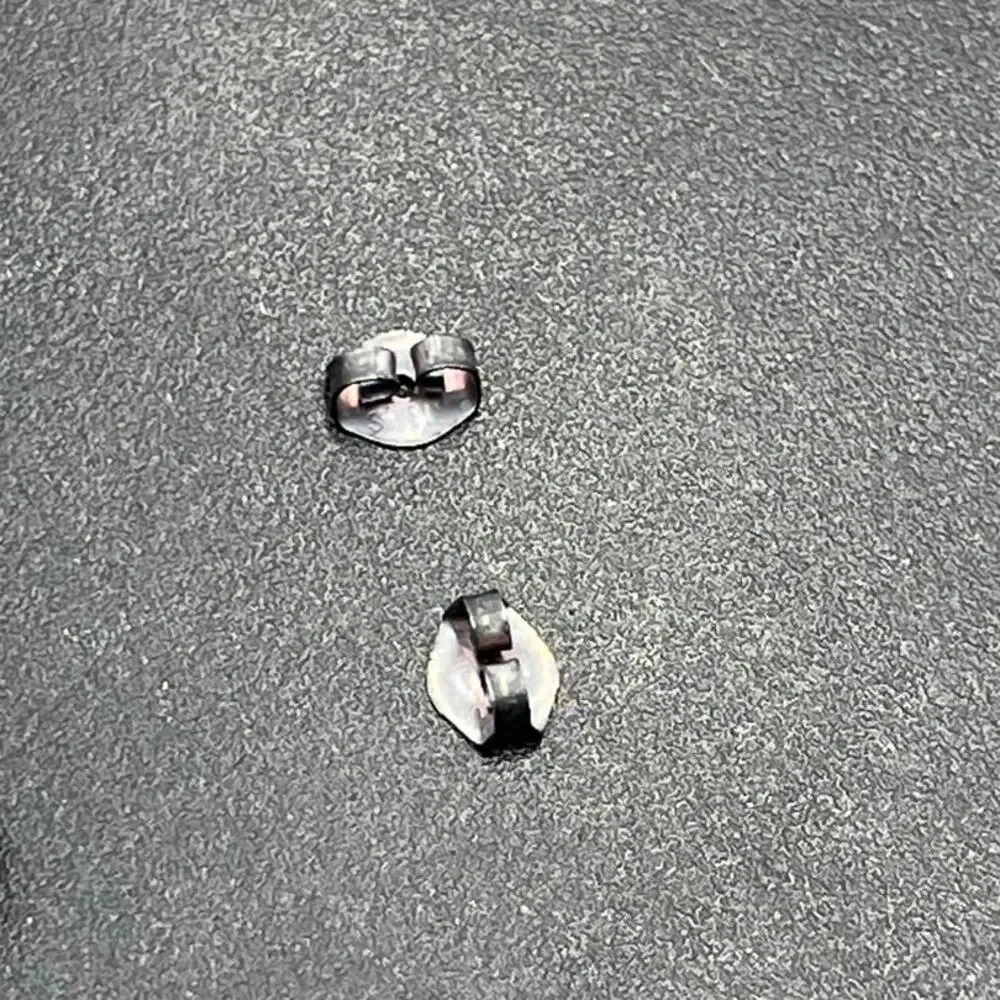 Rb‎ Signed Sterling silver Black Onyx Southwestern Native American Stud earrings